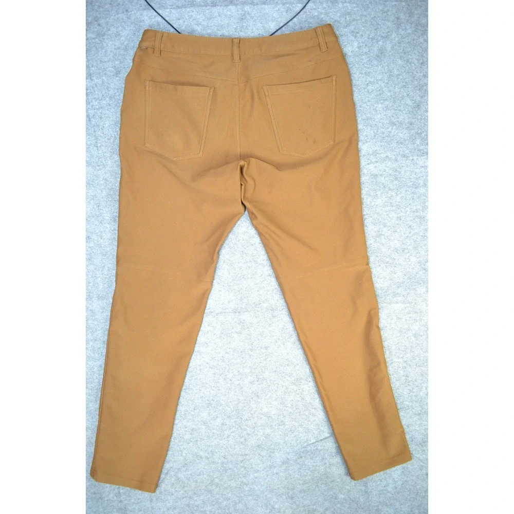 Lululemon Crop Pant Mens Sz 33 (33x30) Copper Brown ABC Relaxed Fit Cord Stretch